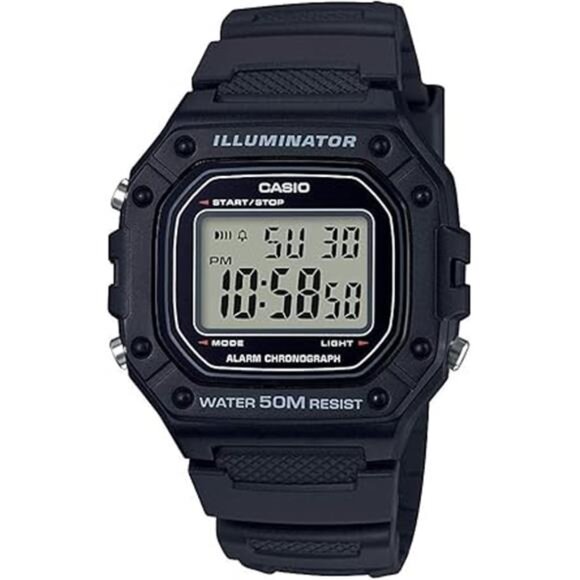 Men’s Digital Watch | Black/Gray | 50M WR | 1/100 Second Stopwatch - Picture 4 of 4